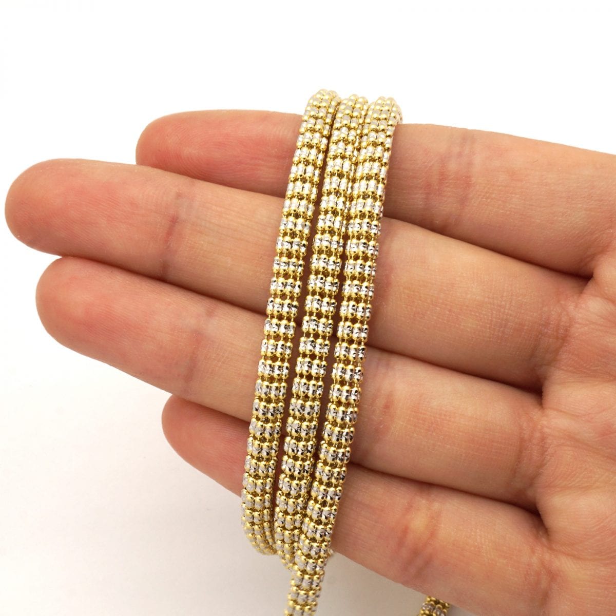 10K GOLD ICE CHAIN (FANCY)