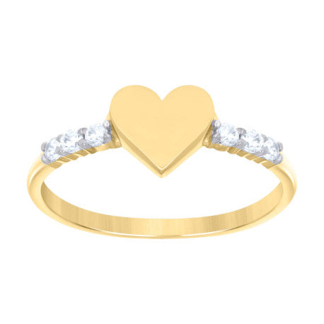 14K GOLD HEART RING