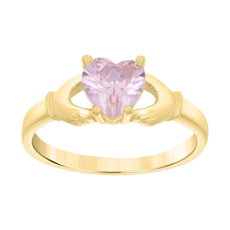 10K GOLD CLADDAGH GOOD LUCK RING