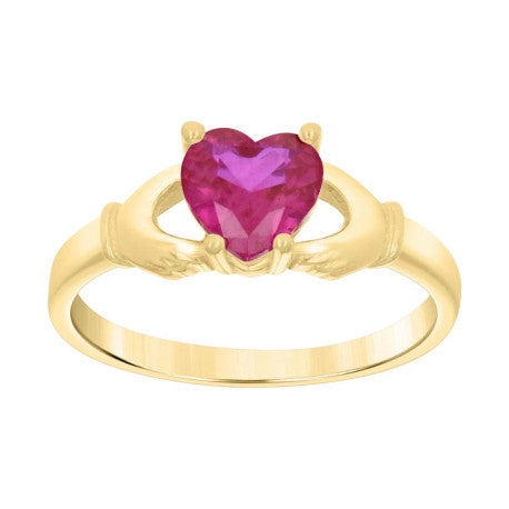 10K GOLD CLADDAGH GOOD LUCK RING