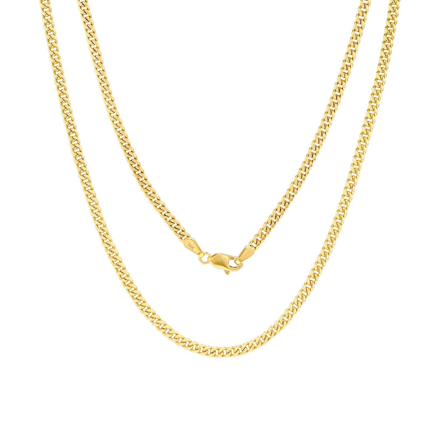 14K GOLD SOLID MIAMI CUBAN CHAIN