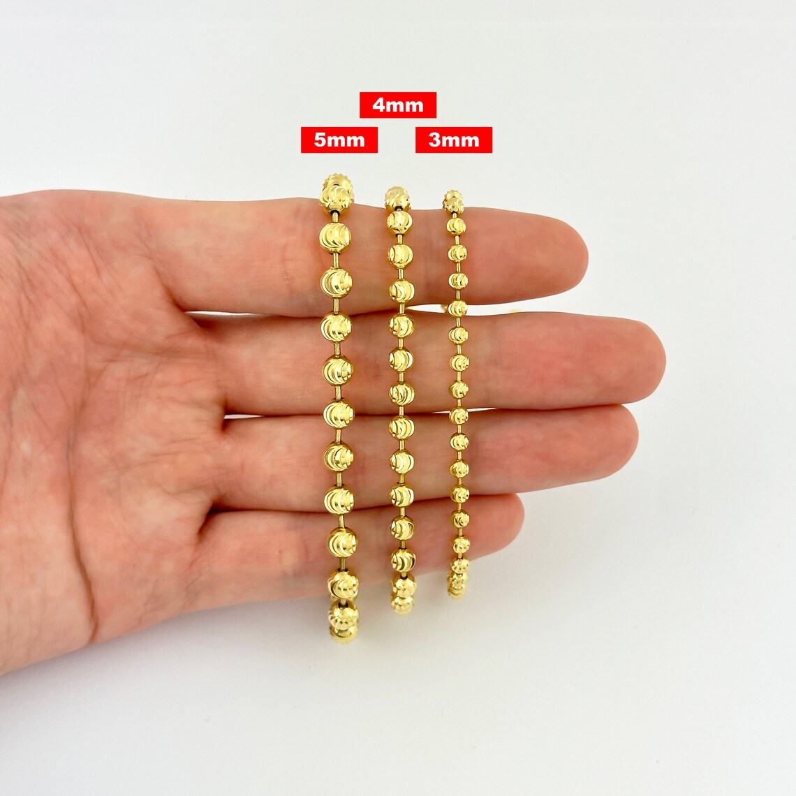 10K GOLD MOON CUT BRACELET