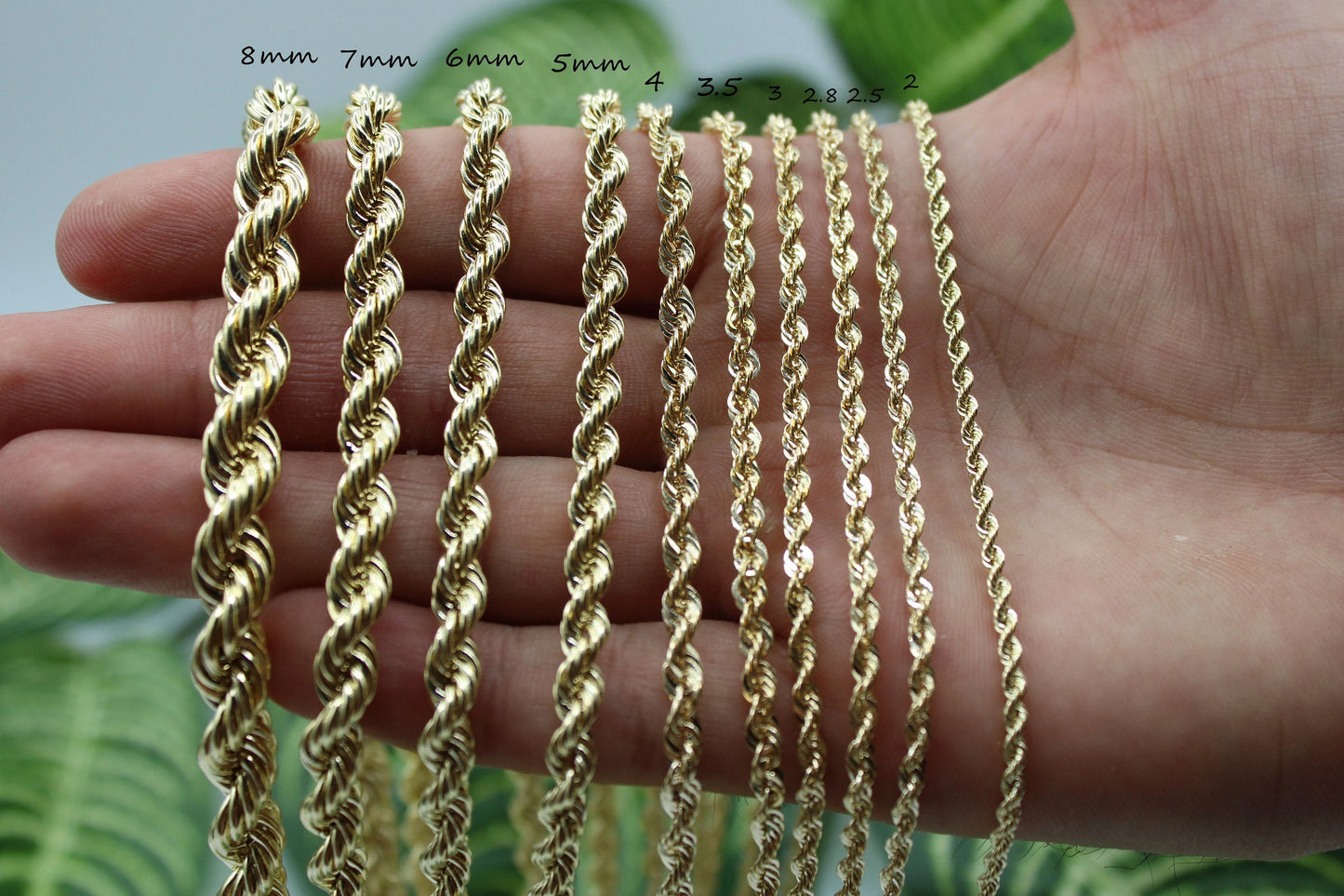 14K GOLD SOLID ROPE BRACELETS