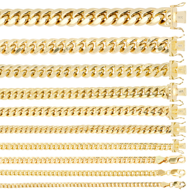 14K GOLD CUBAN BRACELETS