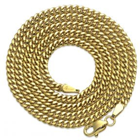 14K GOLD SOLID MIAMI CUBAN CHAIN