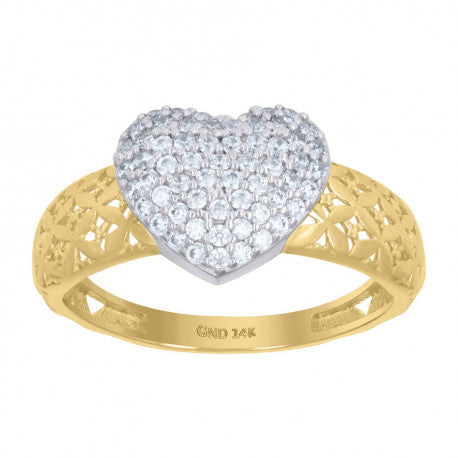 14K GOLD HEART RING
