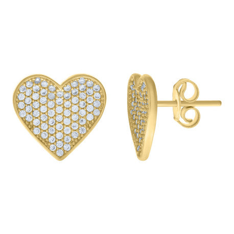10K GOLD HEART EARRINGS
