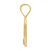 10K GOLD TWO-TONE DOUBLE HEART PENDANT