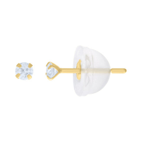 14K GOLD ROUND 2MM EARRINGS