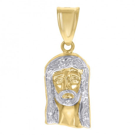 14K GOLD JESUS FACE PENDANT