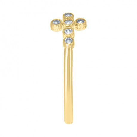 14K GOLD CROSS RING
