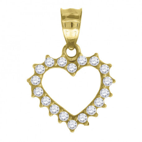 14K GOLD HEART PENDANT