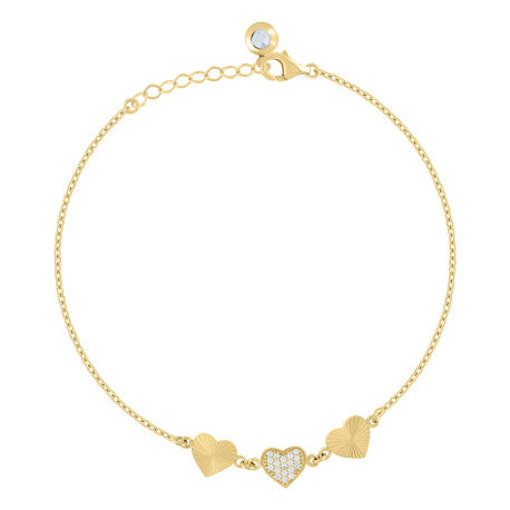 10K GOLD HEART BRACELET