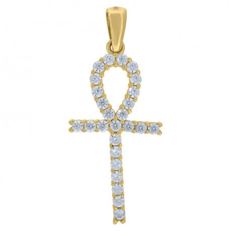 14K GOLD EGY CROSS PENDANT