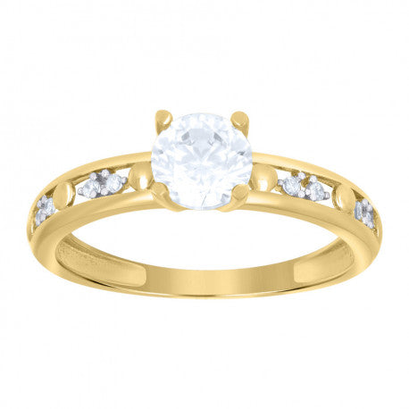 10K GOLD TWO-TONE TRIO RING