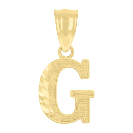 10K GOLD LETTER PENDANT