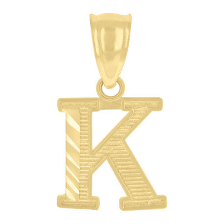 10K GOLD LETTER PENDANT