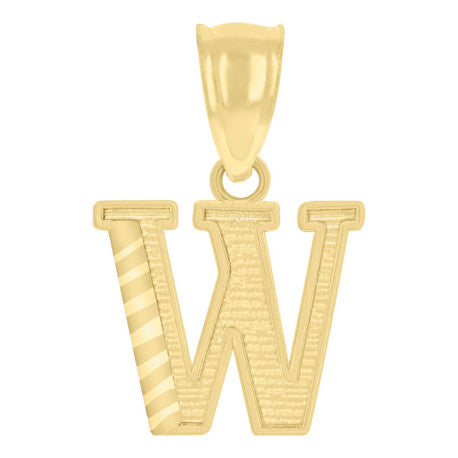 10K GOLD LETTER PENDANT