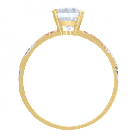 10K GOLD TRI-COLOR TRIO RING SET