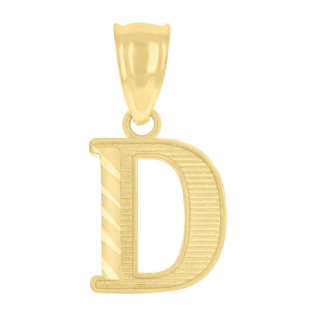 10K GOLD LETTER PENDANT