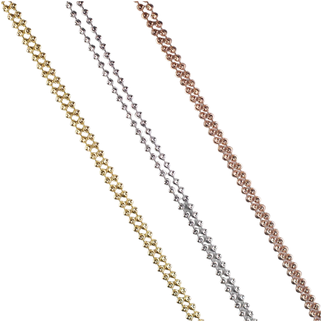 925 SILVER MOON CUT BRACELETS