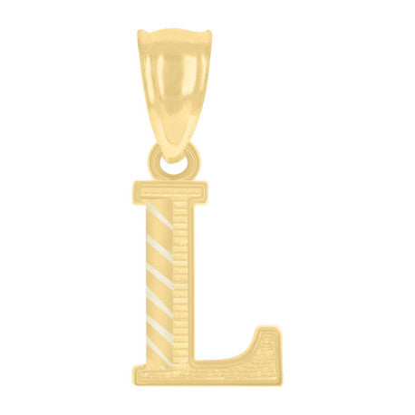 10K GOLD LETTER PENDANT