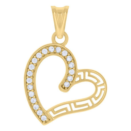 14K GOLD VERSACE HEART PENDANT