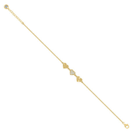 10K GOLD HEART BRACELET
