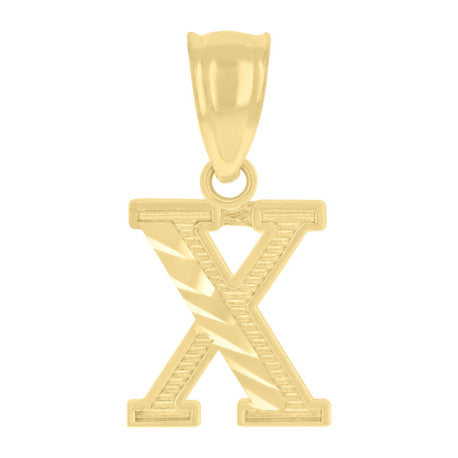 10K GOLD LETTER PENDANT