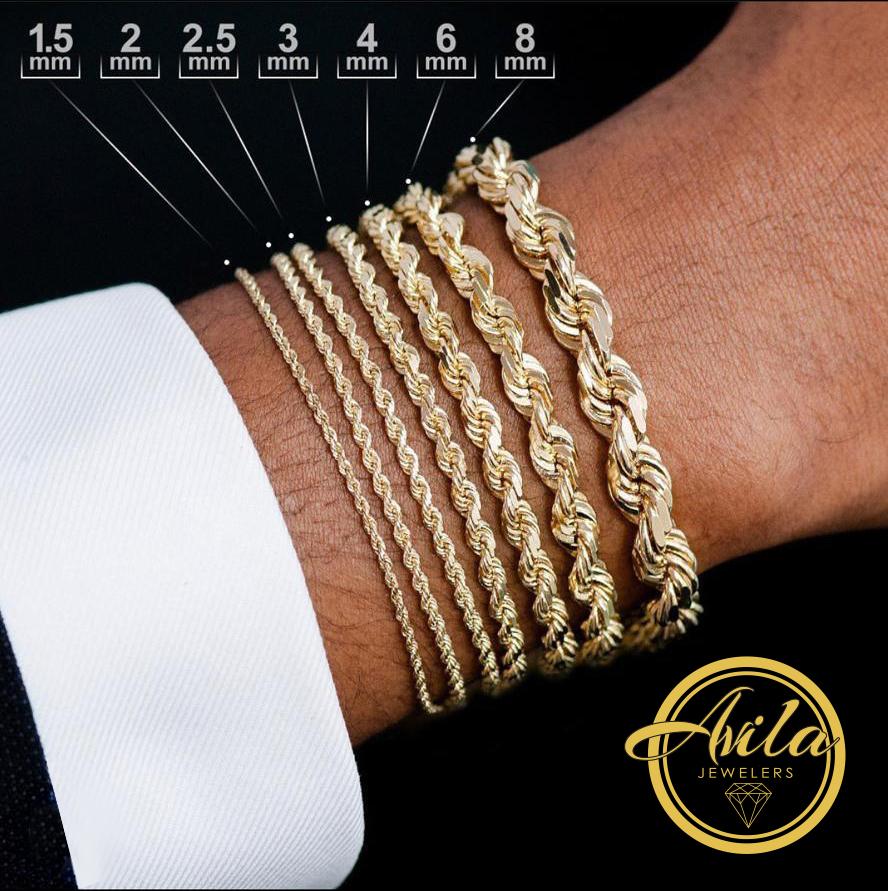10k GOLD SOLID ROPE CHAINS