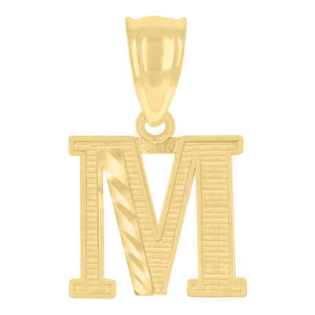 10K GOLD LETTER PENDANT